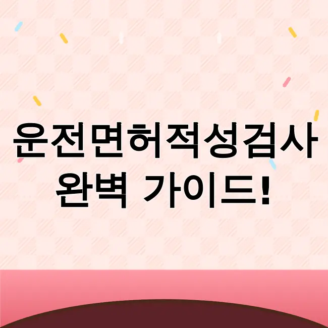 운전면허적성검사