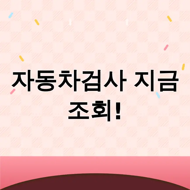 자동차검사기간 조회